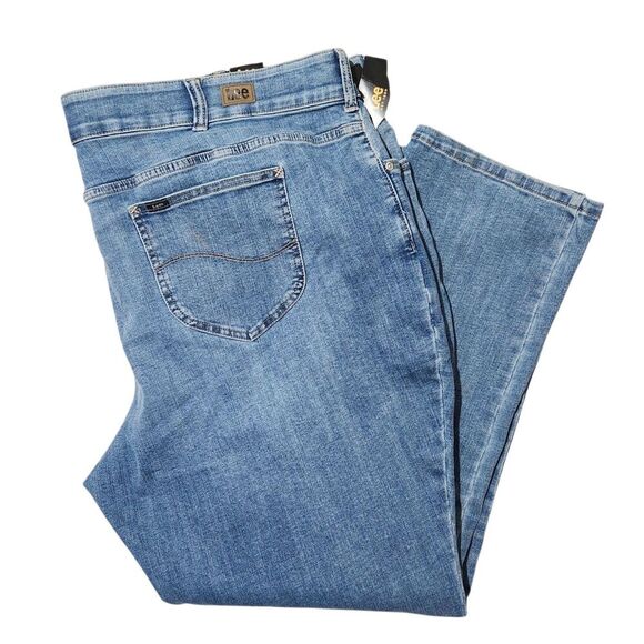 Lee Jeans For Women Size 30W Petite Blue Color Stretch Mid-rise Flex Motion - Picture 3 of 13